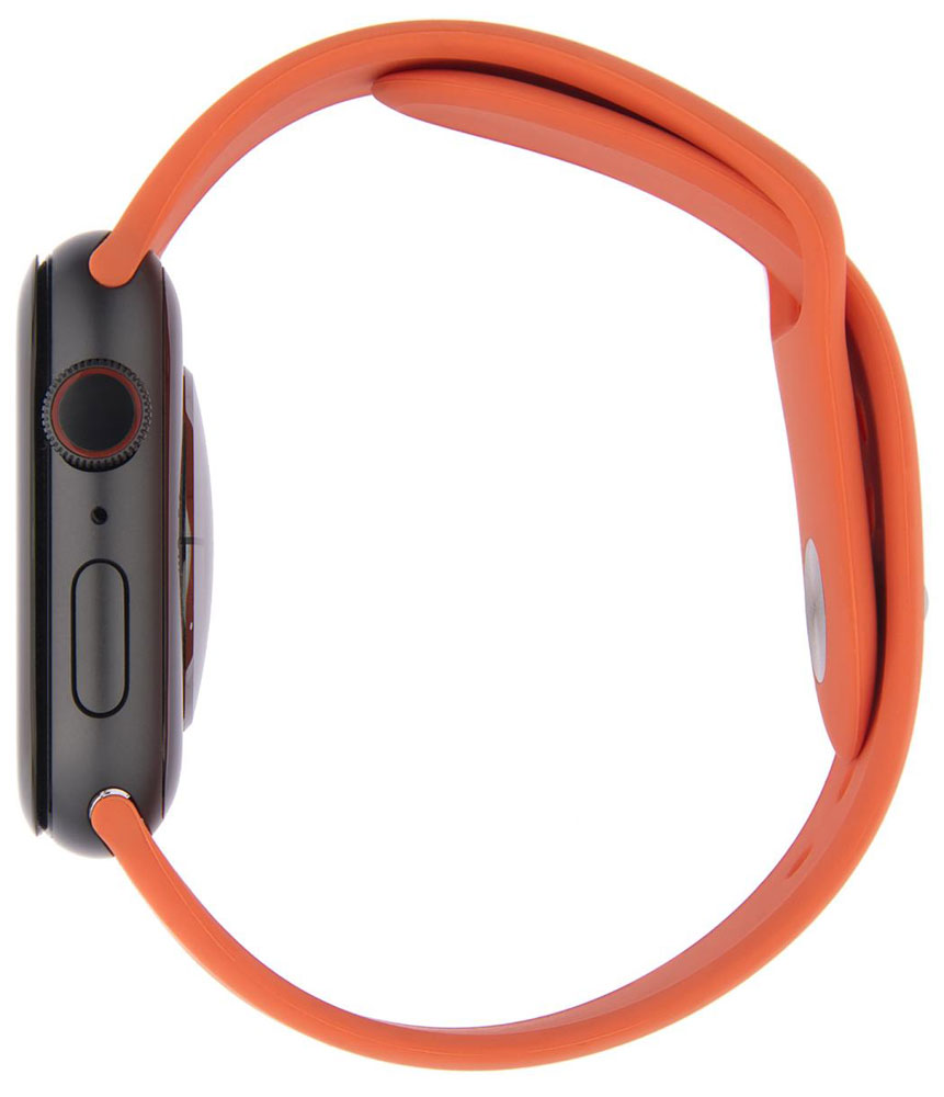 Ремешок для умных часов InterStep Sport Apple Watch 42/44мм силиконовый Orange 0400-1714 Sport Apple Watch 42/44мм силиконовый Orange - фото 4