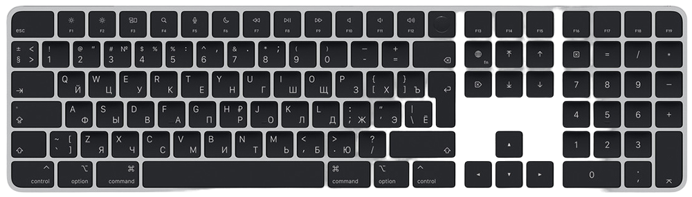 

Клавиатура беспроводная Apple, Magic Keyboard с Touch ID Черная (MMMR3)