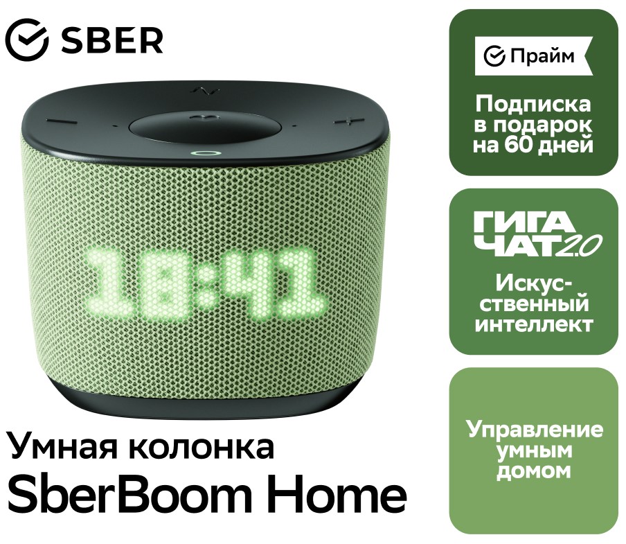  SberBoom Home с Zigbee Фисташковая