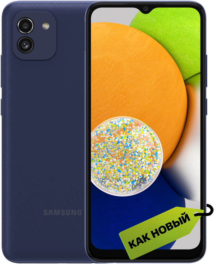 

Смартфон Samsung, Galaxy A03 4/64Gb Синий «Как новый»