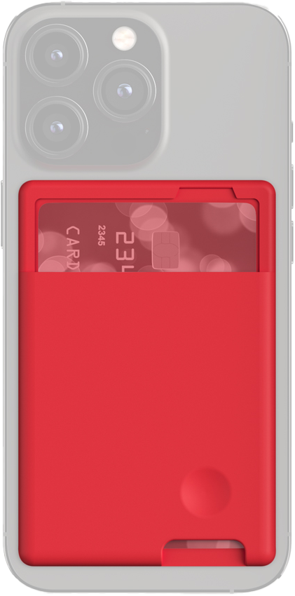 Картхолдер Axxa картхолдер чехол бумажник силиконовый самоклеящийся кошелек для карт для телефона красный