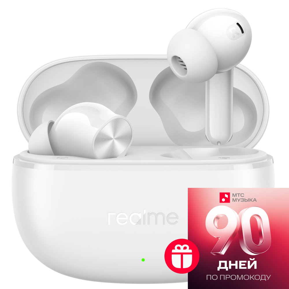 

Беспроводные наушники realme, Buds T200X Белые