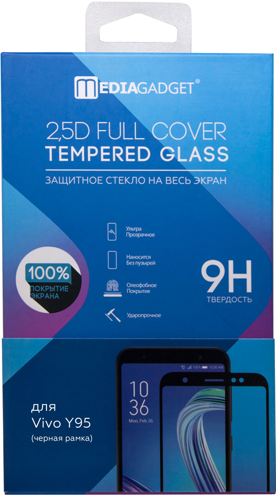 

Стекло защитное MediaGadget Vivo Y95 Full Screen Full Glue черная рамка, Vivo Y95 Full Screen Full Glue черная рамка