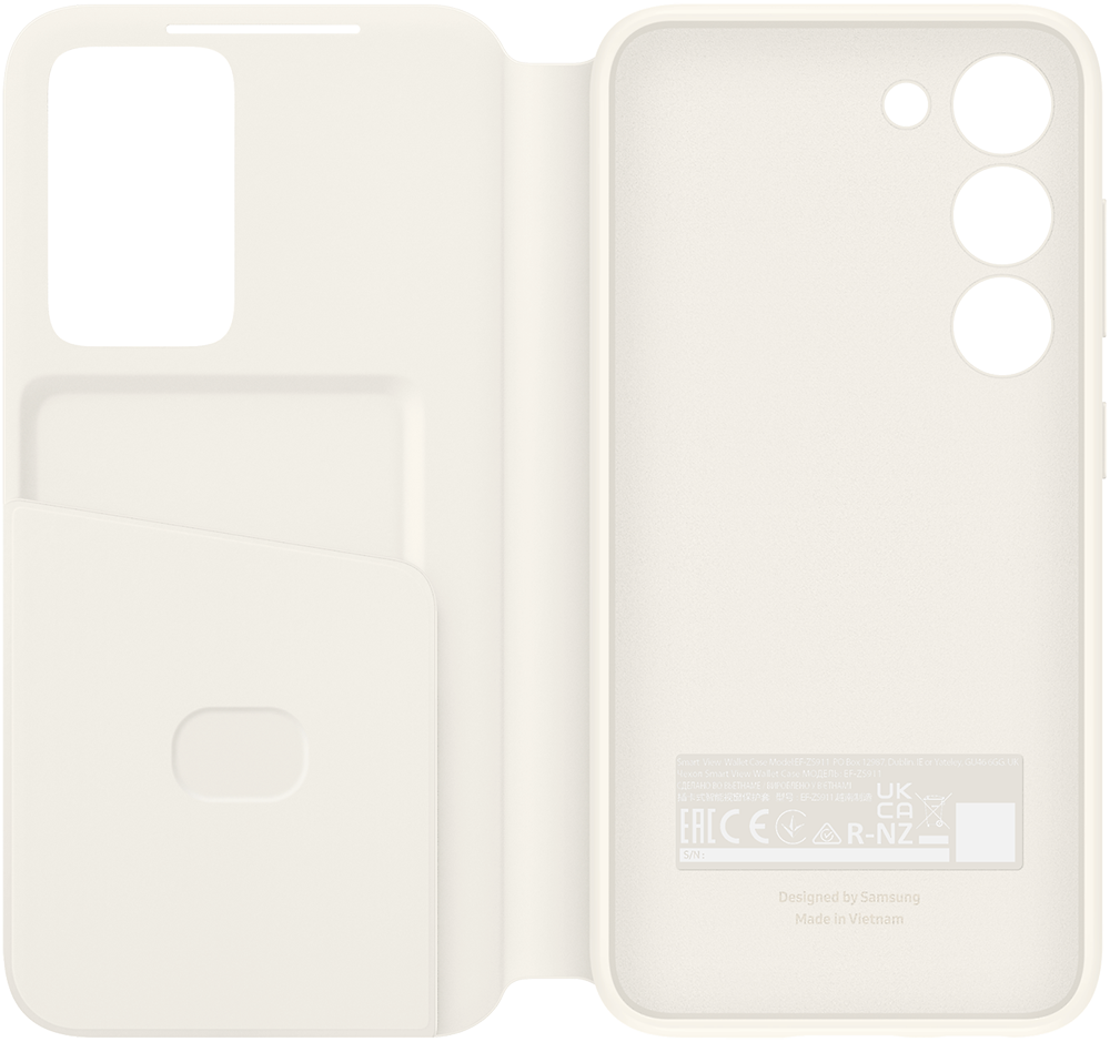 Чехол-книжка Samsung Galaxy S23 Smart View Wallet Case Кремовый (EF-ZS911CUEGRU) 0319-0945 Galaxy S23 Smart View Wallet Case Кремовый (EF-ZS911CUEGRU) - фото 2