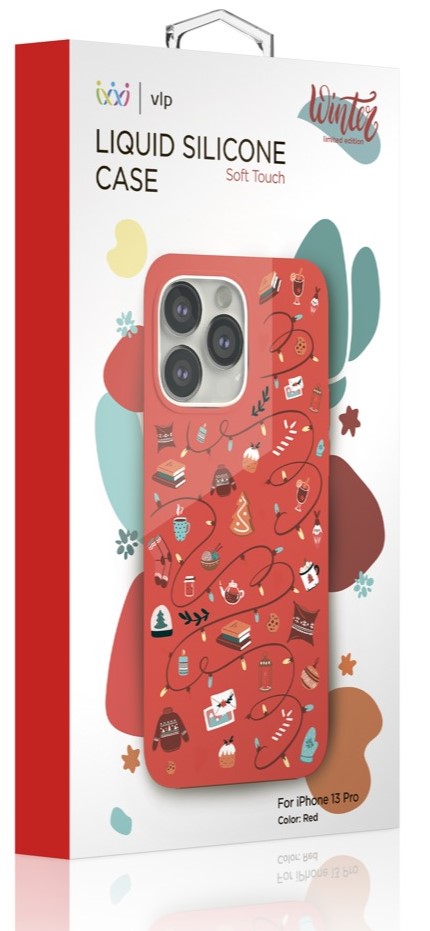 Клип-кейс VLP iPhone 13 Pro Art Collection Christmas Spirit Red 0313-9972 - фото 2