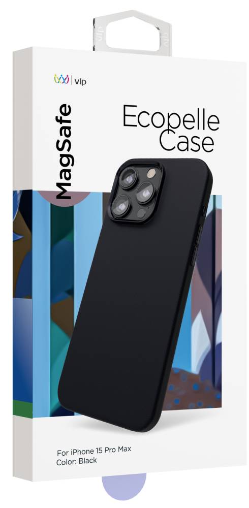Чехол-накладка VLP Ecopelle Case с MagSafe для iPhone 15 Pro Max Черный 0314-0146 - фото 2