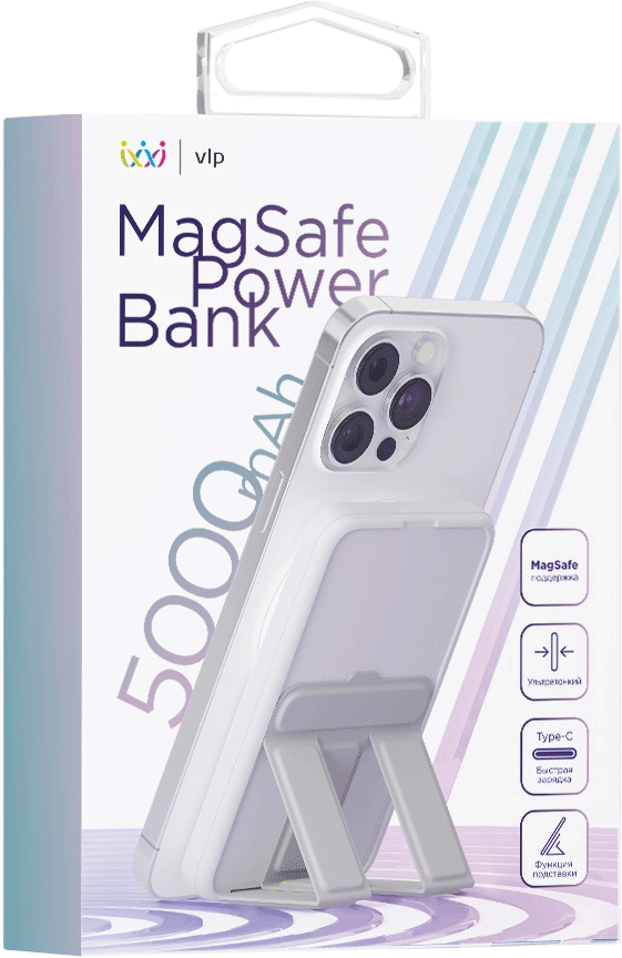 Внешний аккумулятор VLP Magsafe 5000 mAh USB-C Белый 0301-0773 - фото 6
