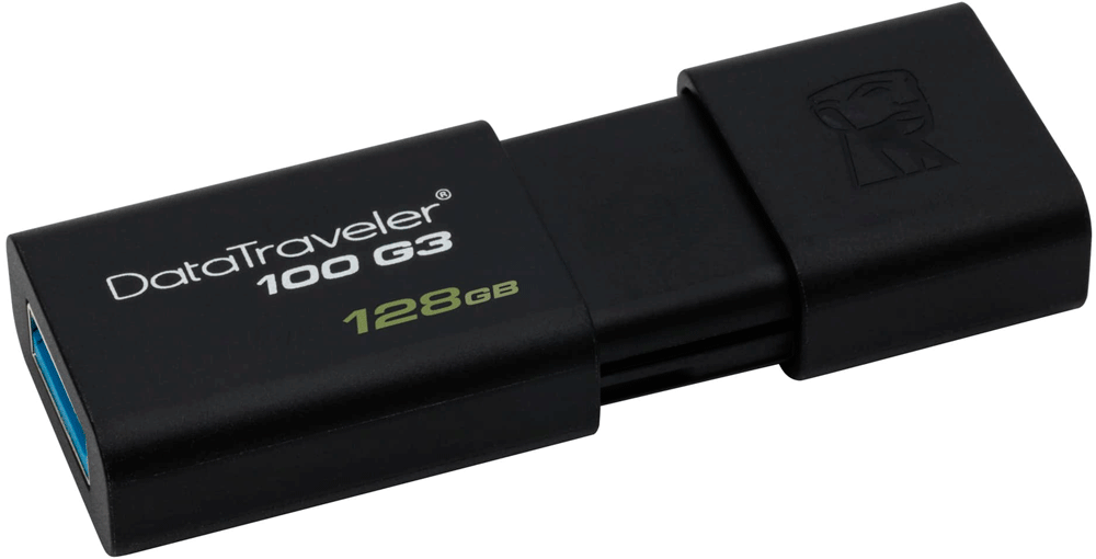 USB Flash Kingston 128Gb USB3.0 DataTraveler 100 G3 Black 0305-1438 DT100G3/128Gb - фото 2