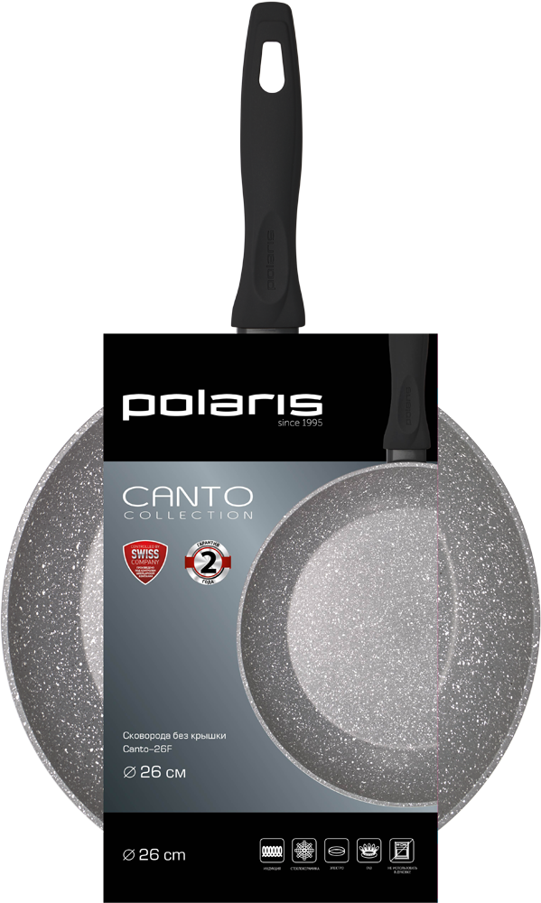 Сковорода Polaris Canto-26F 26 см Grey 7000-1030 - фото 9