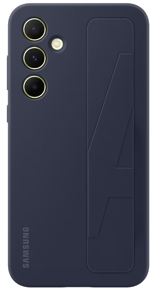 Чехол-накладка Samsung Standing Grip Case Galaxy A55 Чёрный (EF-GA556TBEGRU) чехол vipe vpsgga125grdbl galaxy a12 grip restyle синий