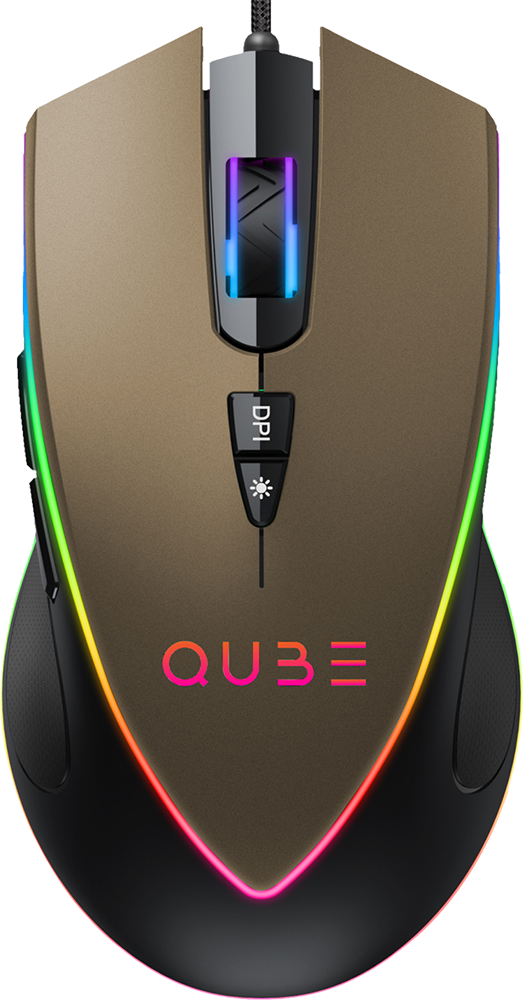

Мышь QUB, GAMING QGMWD001 проводная игровая Черная