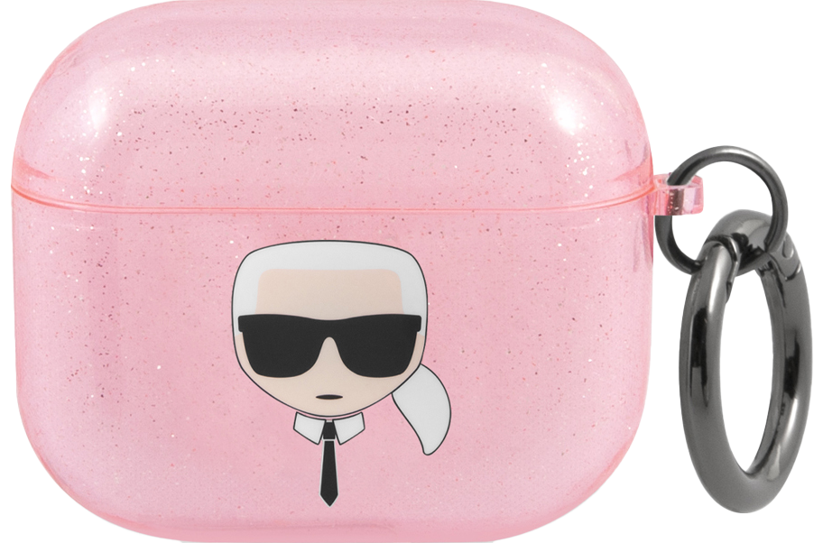 

Чехол Karl Lagerfeld, для Airpods 3 чехол TPU Glitters with ring Karl Transparent Розовый