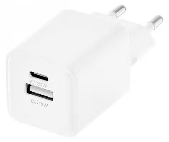 uBear Bridge USB-C 30 Вт GaN Super Fast Charging Белое