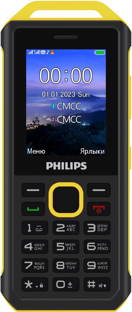 Мобильный телефон Philips philips xenium e2317 желто
