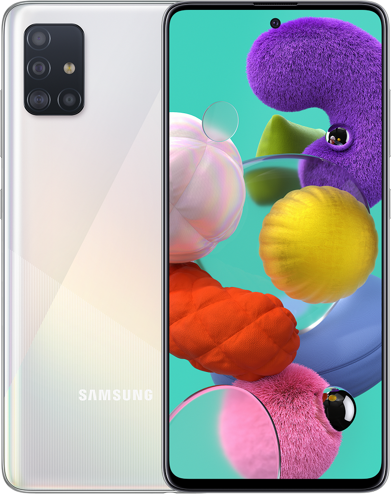 Смартфон Samsung A515 Galaxy A51 6/128Gb White 0101-7031 SM-A515FZWCSER A515 Galaxy A51 6/128Gb White - фото 1