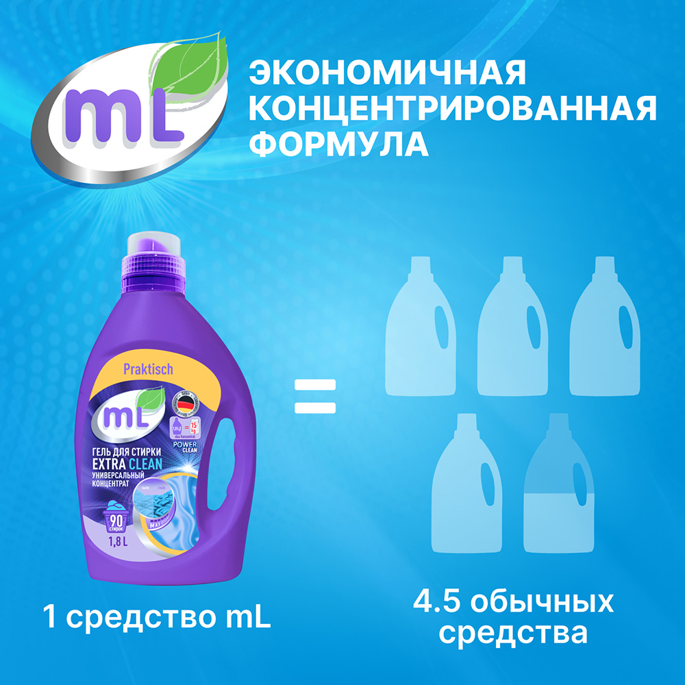 Гель для стирки MEINE LIEBE Extra Color концентрат 1,8л 7000-5342 ML31223 - фото 4