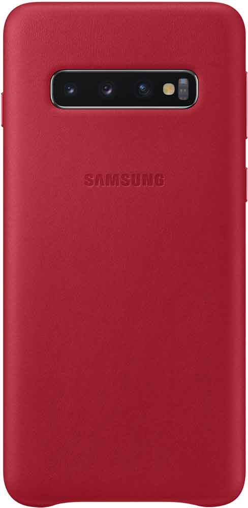 

Клип-кейс Samsung, Galaxy S10 EF-VG973L кожа Red