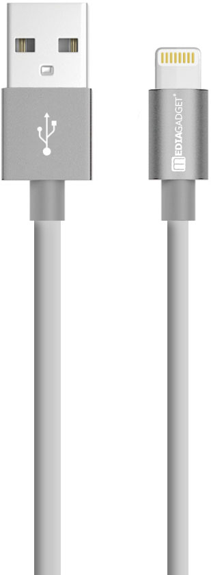 Дата-кабель MediaGadget NL-002M USB-Lightning Apple MFI 1м Grey 0307-0461 - фото 1