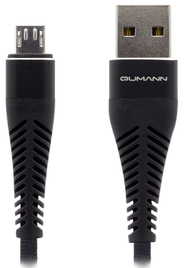 Дата-кабель Qumann 21150 USB-microUSB black 0307-0659 - фото 2
