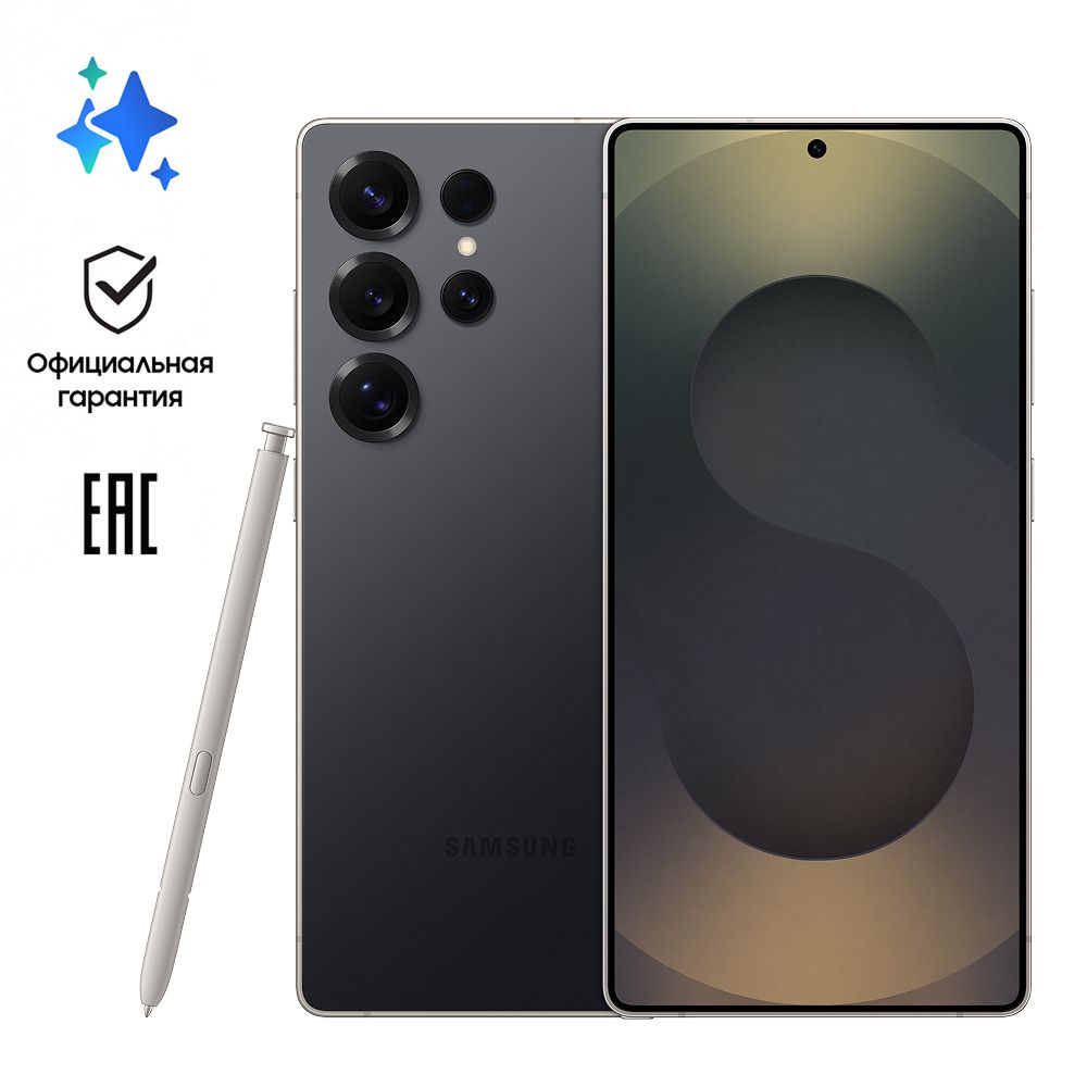 

Смартфон Samsung, Galaxy S25 Ultra 12/256 Гб 5G Титановый черный (S938)