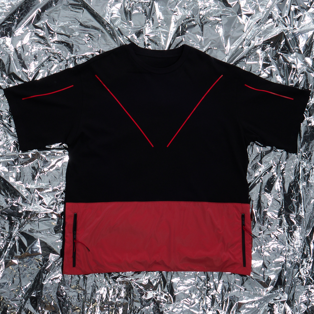 Футболка МТС с красным карманом, черная коллекция, L 7000-3656 - фото 6
