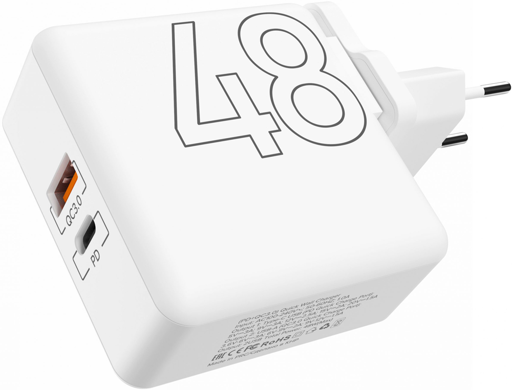 СЗУ LYAMBDA LT48 Type-C USB-A PD Quick Charge White 0307-0721 - фото 2