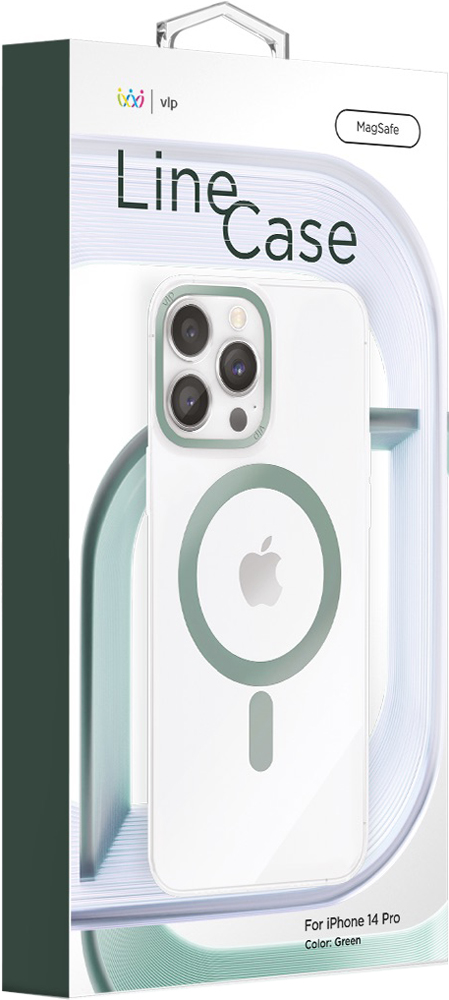 Чехол-накладка VLP Line Case with MagSafe iPhone 14 Pro Зеленый 0319-0634 - фото 2