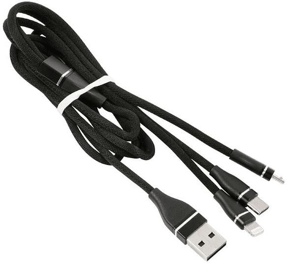 Дата-кабель RedLine USB A-Type-С+Lightning+Micro Black 0307-0639 USB A-Type-С+Lightning+Micro Black - фото 3