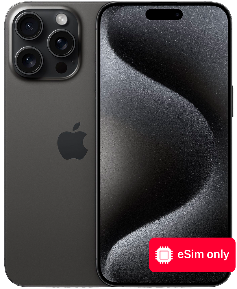 Смартфон Apple iPhone 15 Pro Max 256Gb eSIM only Черный титан