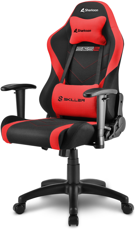 Игровое кресло Sharkoon Skiller SGS2 Jr. ткань Черно-красное