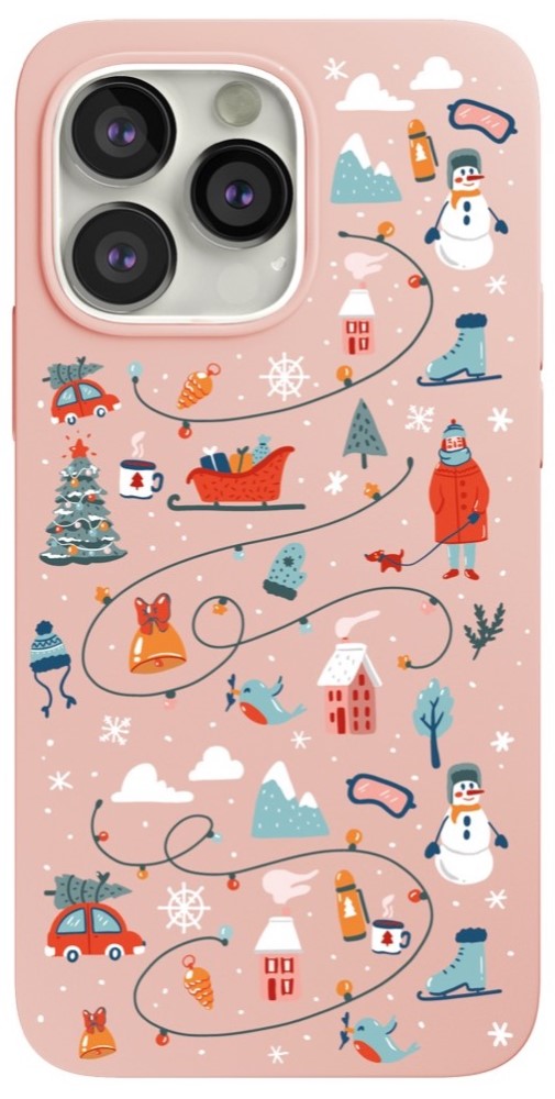 Клип-кейс VLP iPhone 13 Pro Art Collection Winter Light Pink