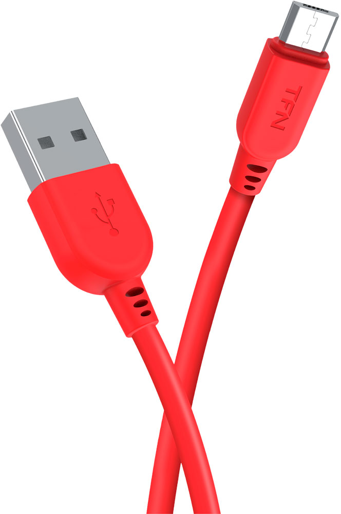 Дата-кабель TFN USB-micro USB Red