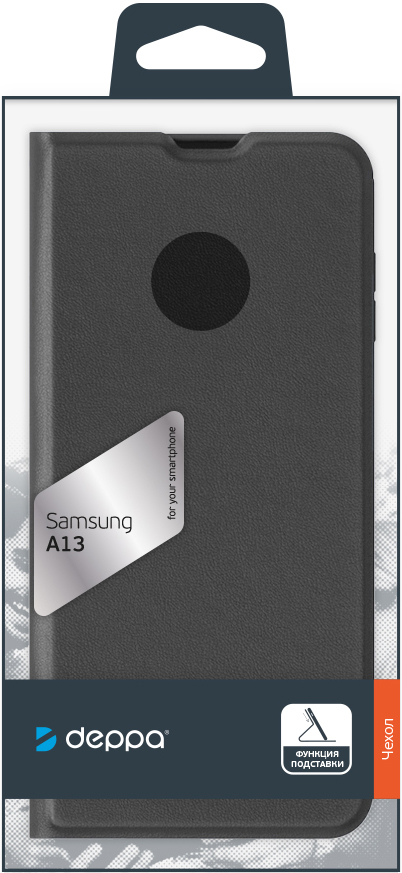 Чехол-книжка Deppa Samsung Galaxy A13 Basic Черный 0319-0139 - фото 4