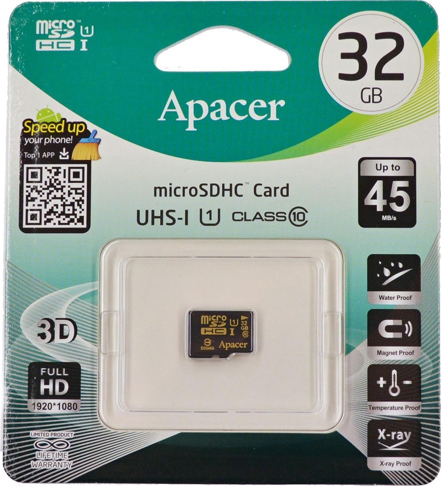 

Карта памяти MicroSDHC Apacer