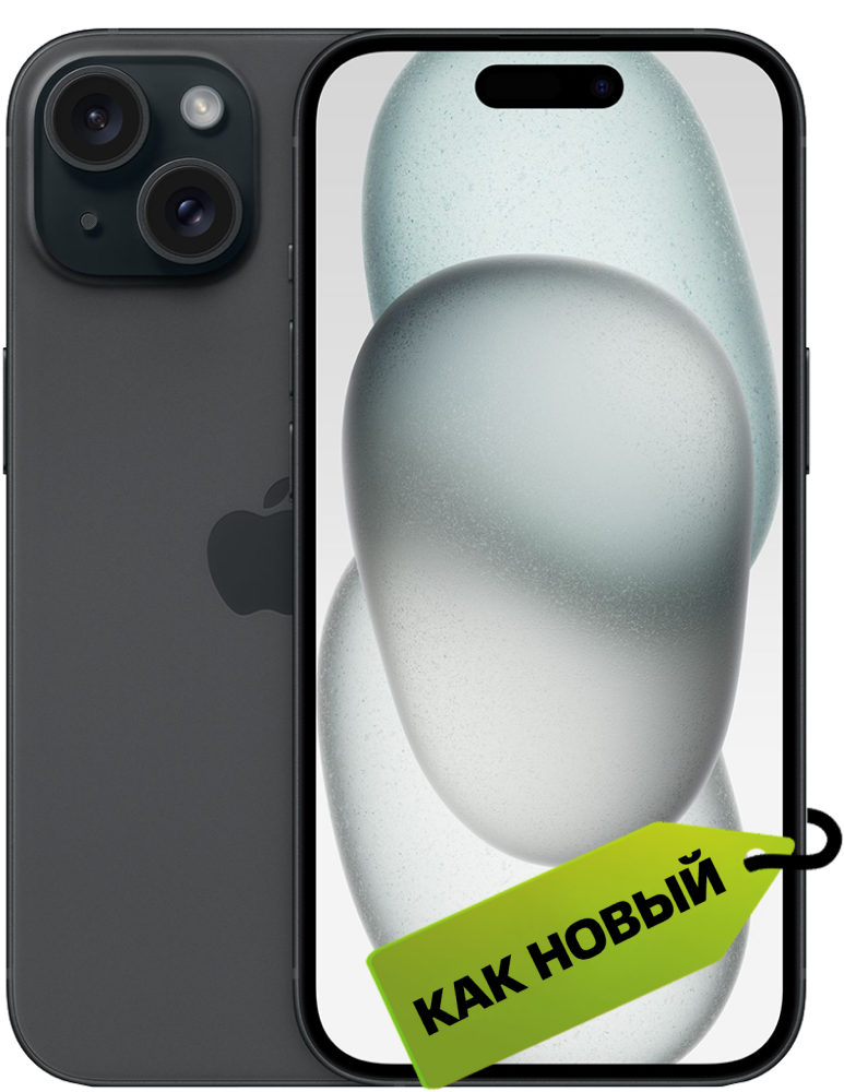 

Смартфон Apple, iPhone 15 128 Гб eSIM + SIM Черный «Как новый»