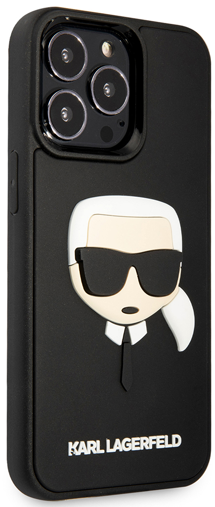 Чехол-накладка Karl Lagerfeld iPhone 14 Pro Max 3D Rubber Case Karl's Head KLHCP14XKH3DBK Черный 0319-0651 - фото 4