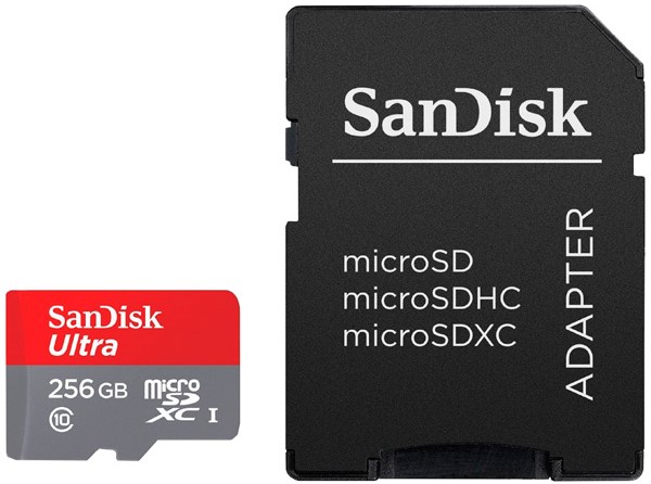 Карта памяти MicroSDHC SanDisk 256Gb Class10 с адаптером UHS-I U3 90MB/sSDSQUAR-256G-GN6MA grey-red 0305-1354 256Gb Class10 с адаптером UHS-I U3 90MB/sSDSQUAR-256G-GN6MA grey-red - фото 1