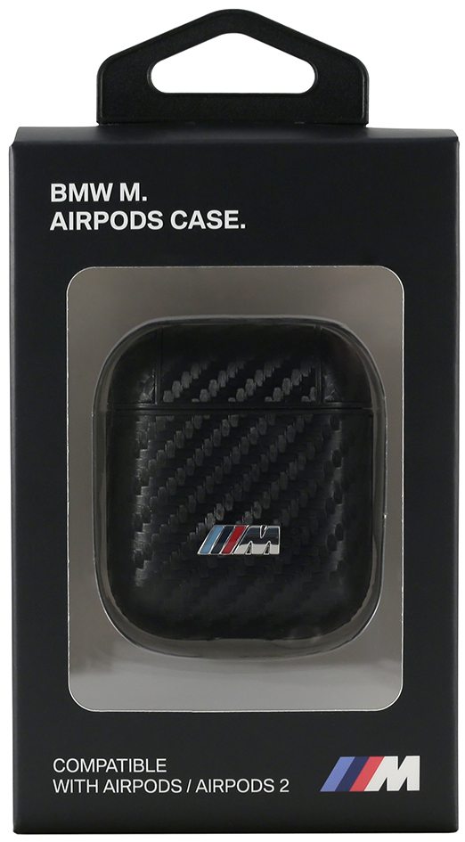 Чехол для наушников BMW для Airpods M-collection PU carbon effect with metal logo Черный 0319-0353 - фото 3