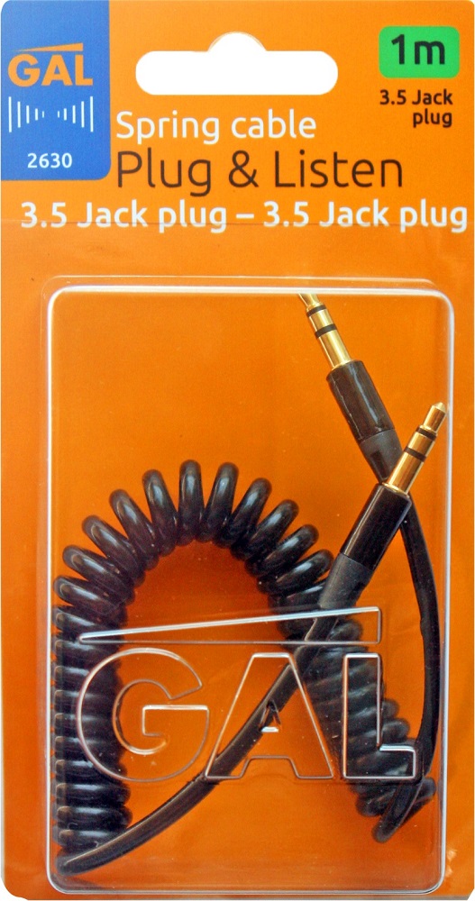 Аудио кабель Gal 2630 AUX 3,5 мм - 3,5 мм витой Black 0300-0431 - фото 2