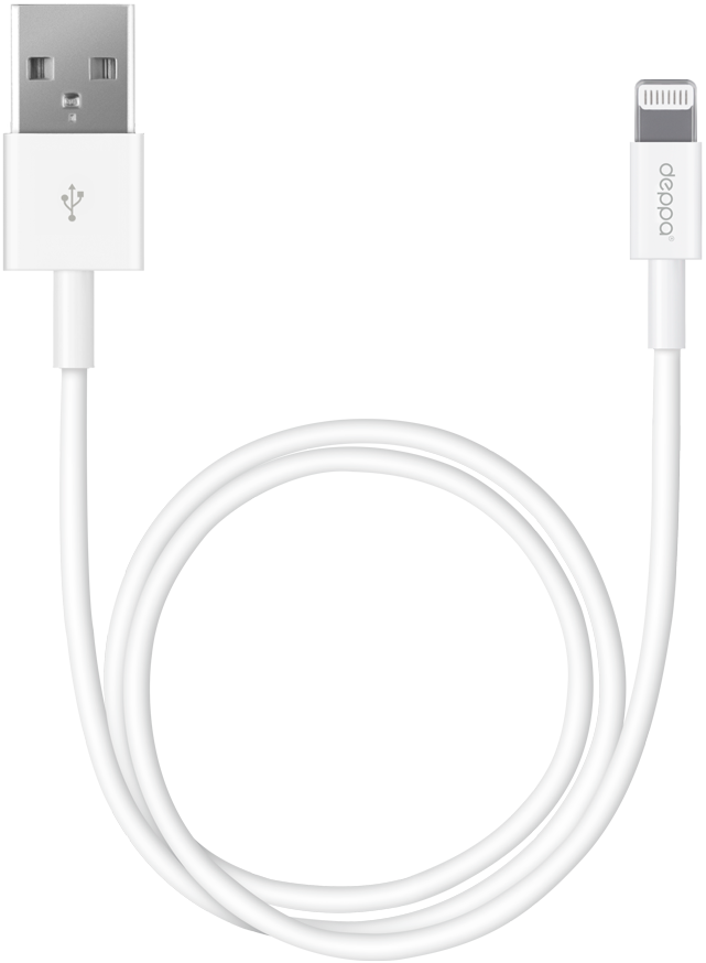 Дата-кабель Deppa 72230 USB-Lightning 3м White 0307-0760 - фото 1