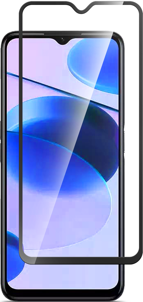 Стекло защитное Realme C30 Черная рамка рамка дисплея promise mobile для смартфона realme c31 rmx3501
