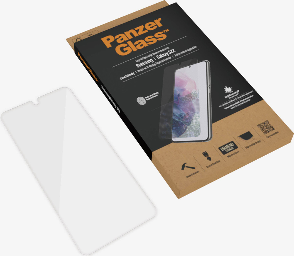 Стекло защитное PanzerGlass Samsung Galaxy S22 Case Friendly AB черная рамка 0317-3108 - фото 5
