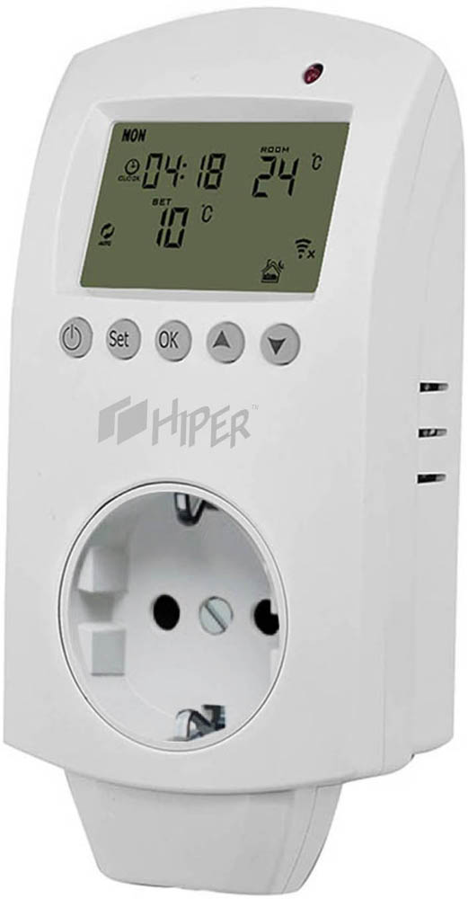 Умный термостат HIPER IoT Thermostat S1 с LCD экраном White