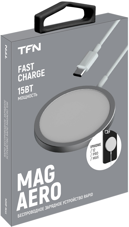 Беспроводное зарядное устройство TFN MagSafe Qi 15W Grey 0303-0642 - фото 3