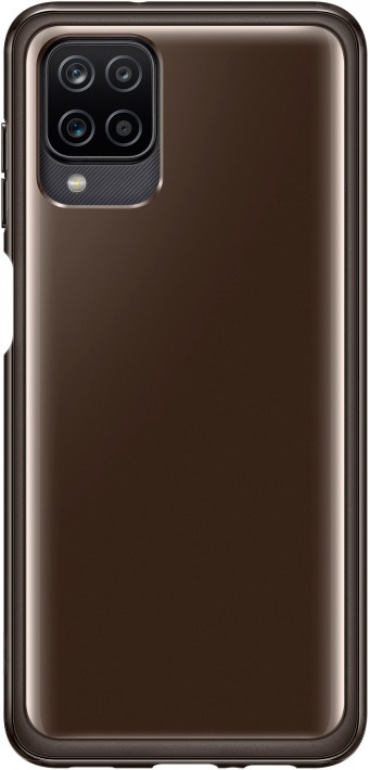 Клип-кейс Samsung Galaxy A12 Soft Clear Cover Black (EF-QA125TBEGRU) клип кейс samsung galaxy a6 plus dual layer cover gold ef pa605cfegru