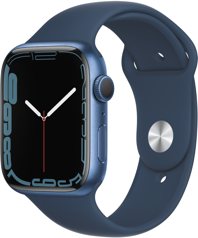 

Часы Apple, Watch Series 7 GPS 45мм MKN83 корпус из алюминия синий+ремешок Синий