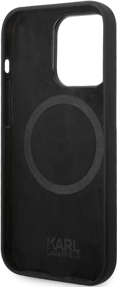 Чехол-накладка Karl Lagerfeld iPhone 14 Pro Max Magsafe Liquid Silicone Case Karl's Head Черный KLHMP14XSLKHBK 0319-0659 - фото 3