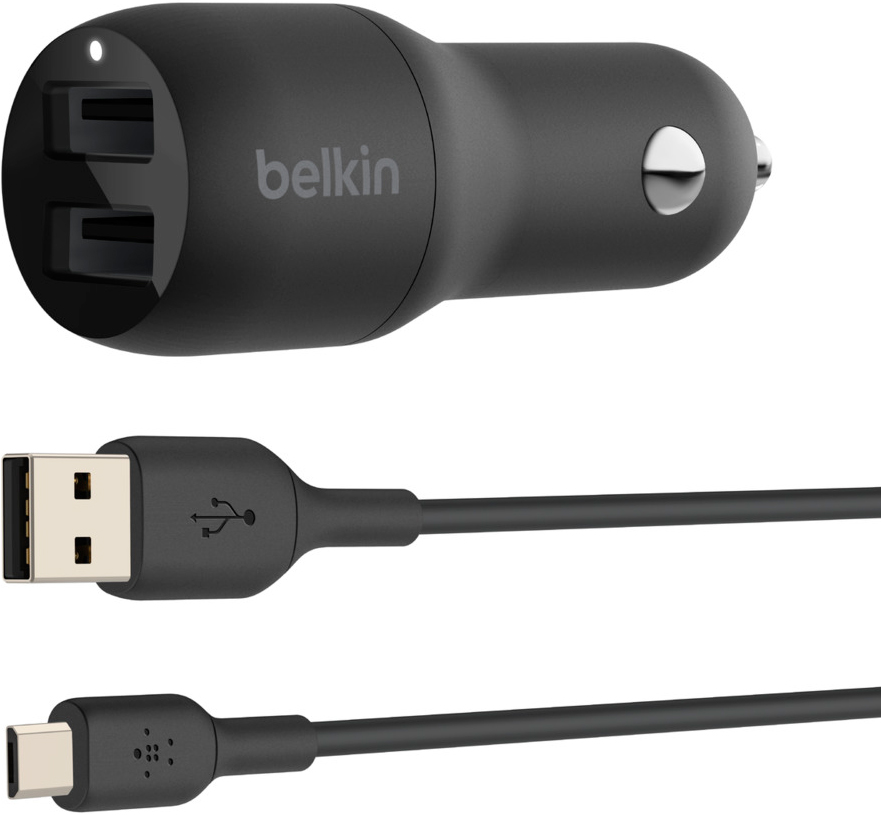 АЗУ Belkin CCE002bt1MBK 2USB-A 24W+дата-кабель microUSB Black 0304-0437 CCE002bt1MBK 2USB-A 24W+дата-кабель microUSB Black - фото 5