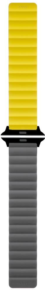 Ремешок для умных часов uBear Mode для Apple Watch 38|40|41 mm силиконовый  Серый/желтый (WB09YG01SM-AW) 0400-2406 Mode для Apple Watch 38|40|41 mm силиконовый  Серый/желтый (WB09YG01SM-AW) - фото 2