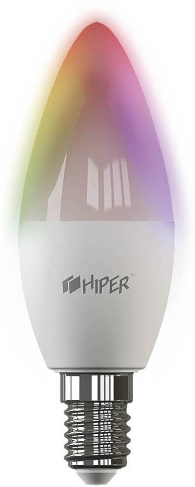 Умная лампочка HIPER IoT LED C1 RGB WiFi E14 цветная 0600-0766 IoT C1 RGB - фото 1